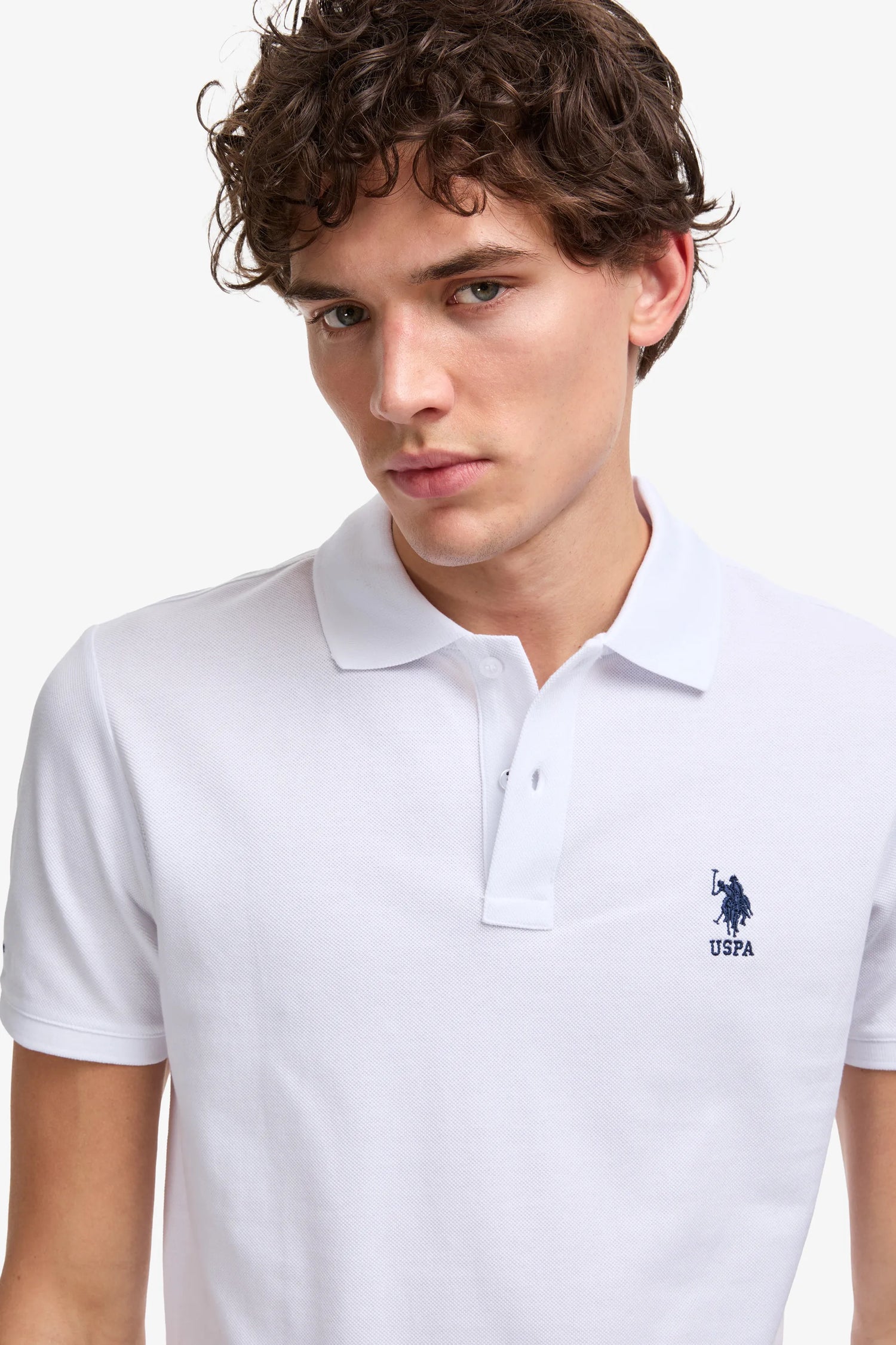 U.S. Polo Assn. White Men White Polo Shirt SKU: G081SZ0110 PU-8779_VR013 Image 02