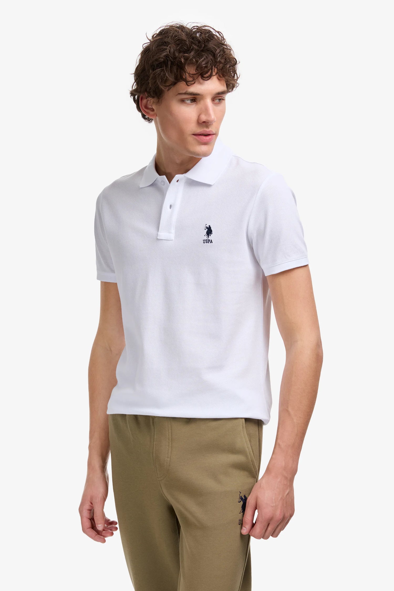 U.S. Polo Assn. White Men White Polo Shirt SKU: G081SZ0110 PU-8779_VR013 Image 03