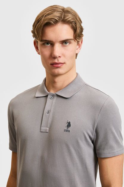 U.S. Polo Assn. Grey Men Grey Short Sleeve PiquŽ Polo Shirt SKU: G081SZ0110 PU-8779_VR024 Image 02