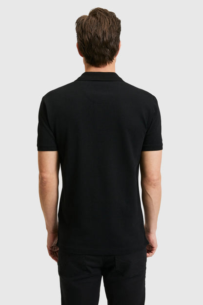 U.S. Polo Assn. Black Men Black Short Sleeve PiquŽ Polo Shirt SKU: G081SZ0110 PU-8779_VR046 Image 05