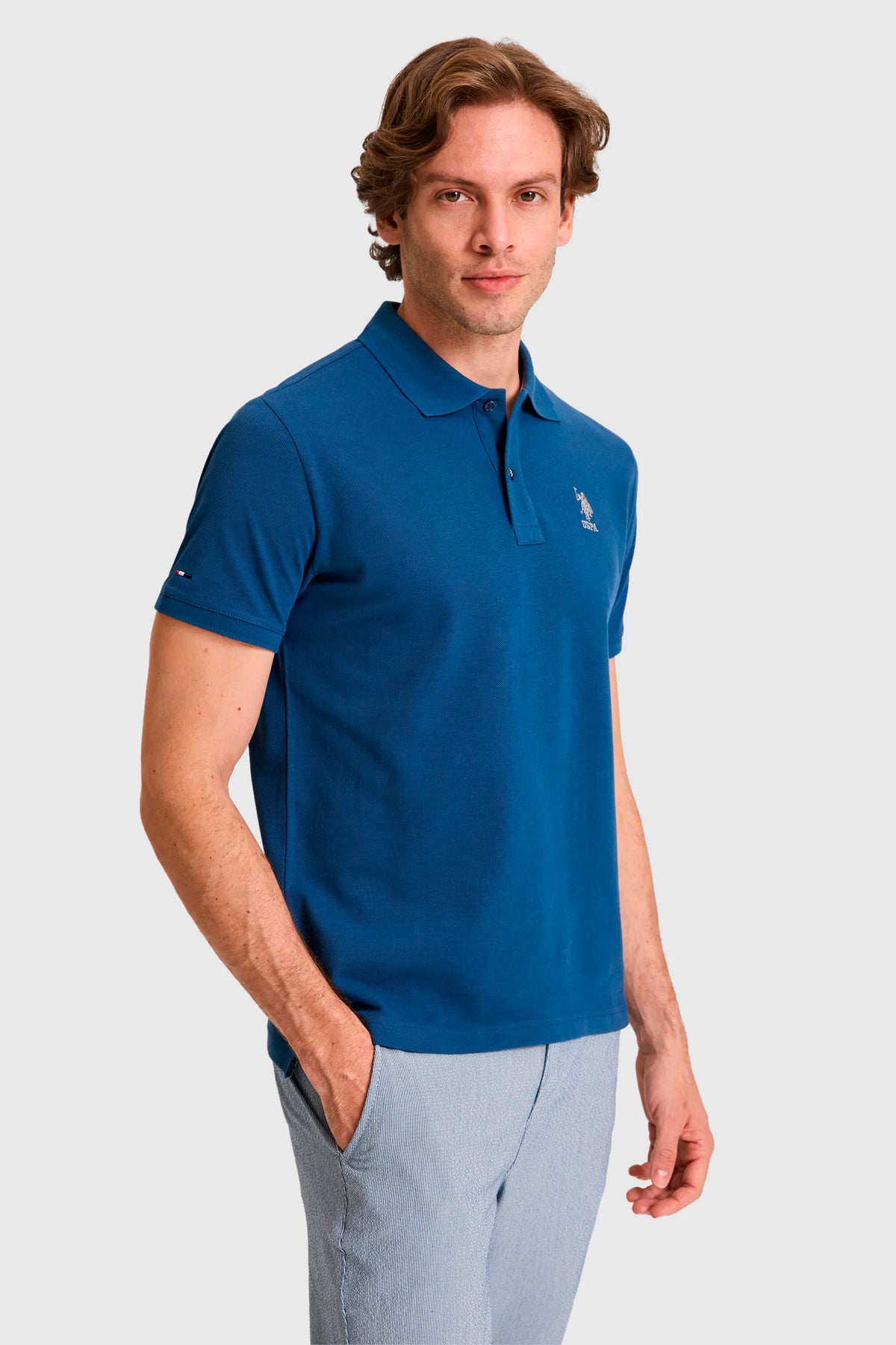 U.S. Polo Assn. Outdoor Navy Men Outdoor Navy Short Sleeve PiquŽ Polo Shirt SKU: G081SZ0110 PU-8779_VR059 Image 03