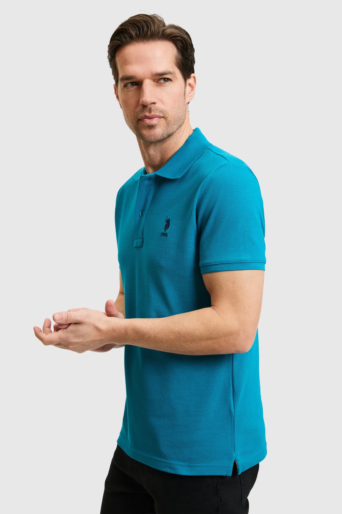U.S. Polo Assn. Oil Men Oil Short Sleeve PiquŽ Polo Shirt SKU: G081SZ0110 PU-8779_VR102 Image 02
