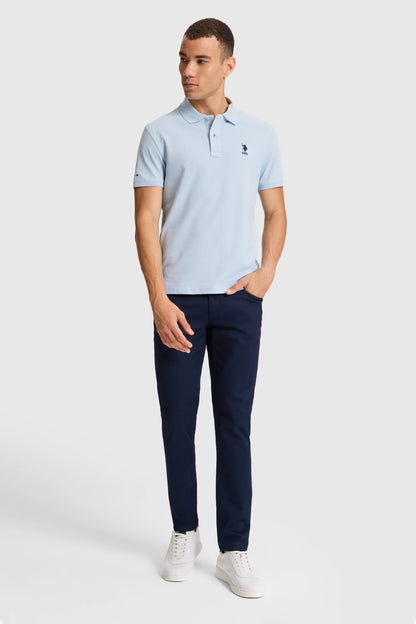 U.S. Polo Assn. Light Blue Men Light Blue Short Sleeve PiquŽ Polo Shirt SKU: G081SZ0110 PU-8895_VR003 Image 04
