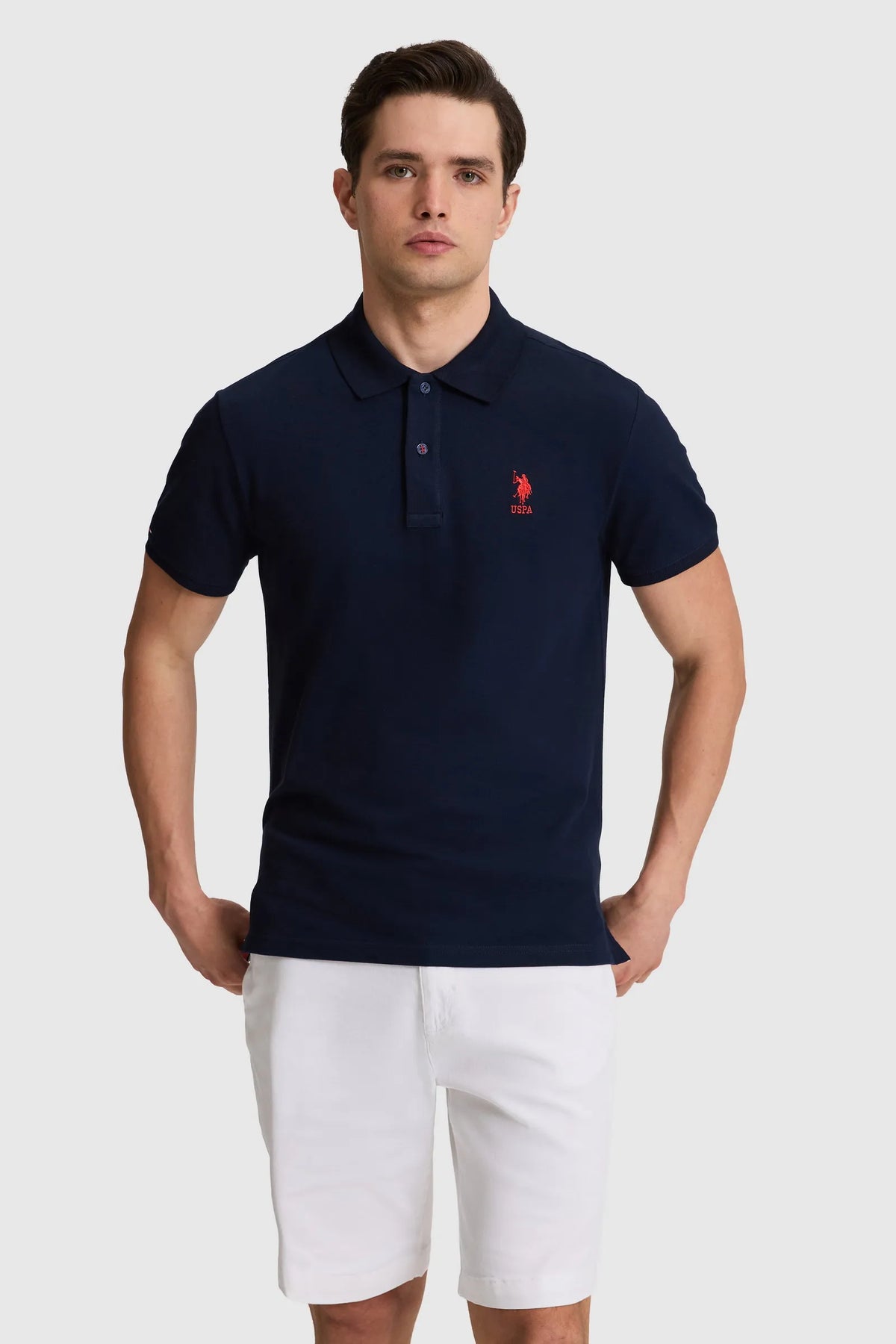 U.S. Polo Assn. Navy Men Navy Short Sleeve PiquŽ Polo Shirt SKU: G081SZ0110 PU-8895_VR033 Image 01