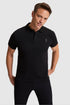 U.S. Polo Assn. Black Men Black Short Sleeve Cotton Polo Shirt SKU: G081SZ0110 PU-8895_VR046 Image 01