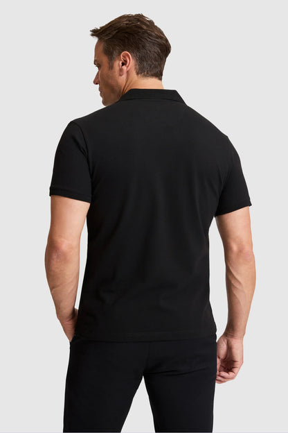 U.S. Polo Assn. Black Men Black Short Sleeve Cotton Polo Shirt SKU: G081SZ0110 PU-8895_VR046 Image 05