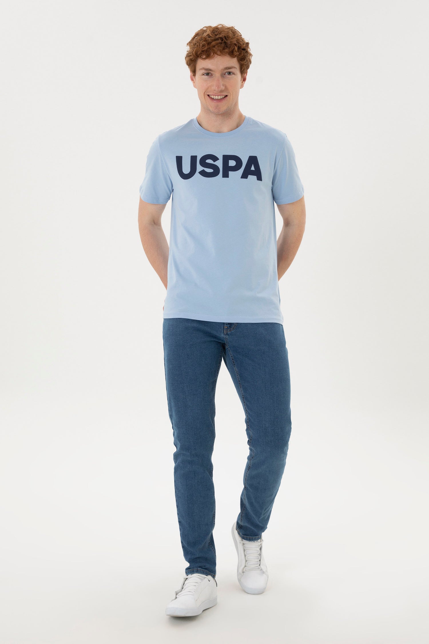 Round Neck T-Shirt With Uspa Logo_G081SZ0110 1795459_VR003_04