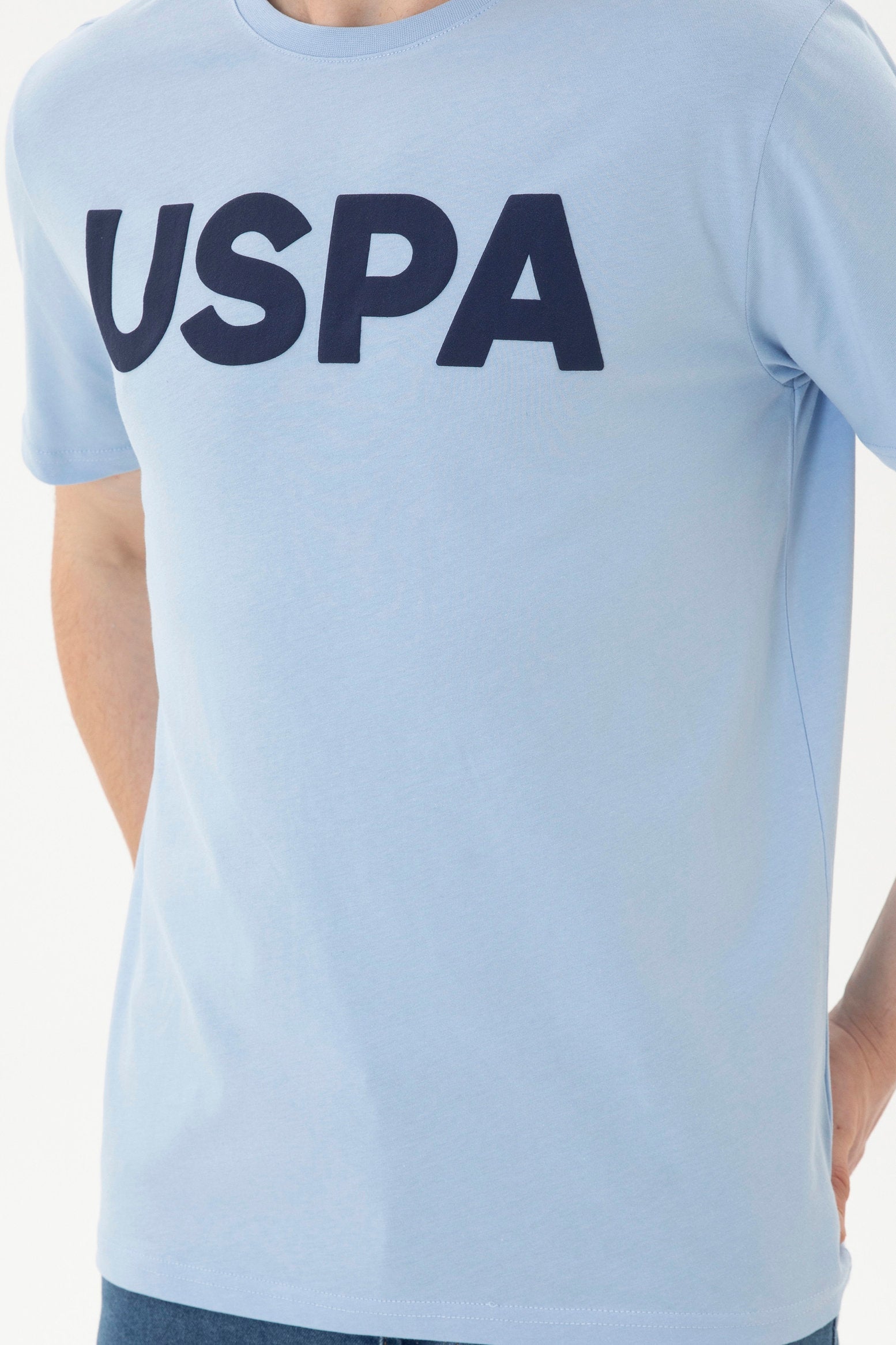 Round Neck T-Shirt With Uspa Logo_G081SZ0110 1795459_VR003_06
