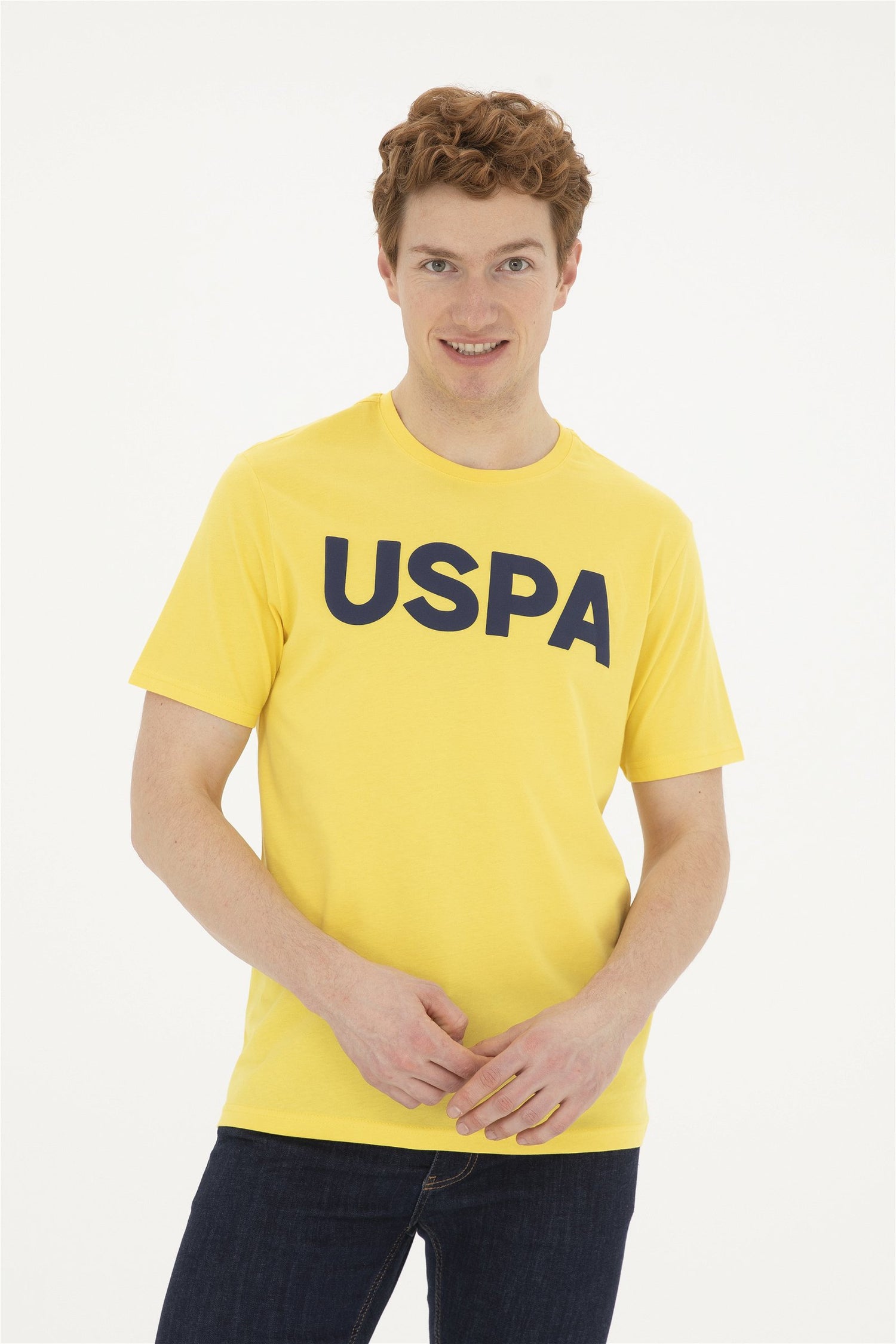 Round Neck T-Shirt With Uspa Logo_G081SZ0110 1795459_VR044_01