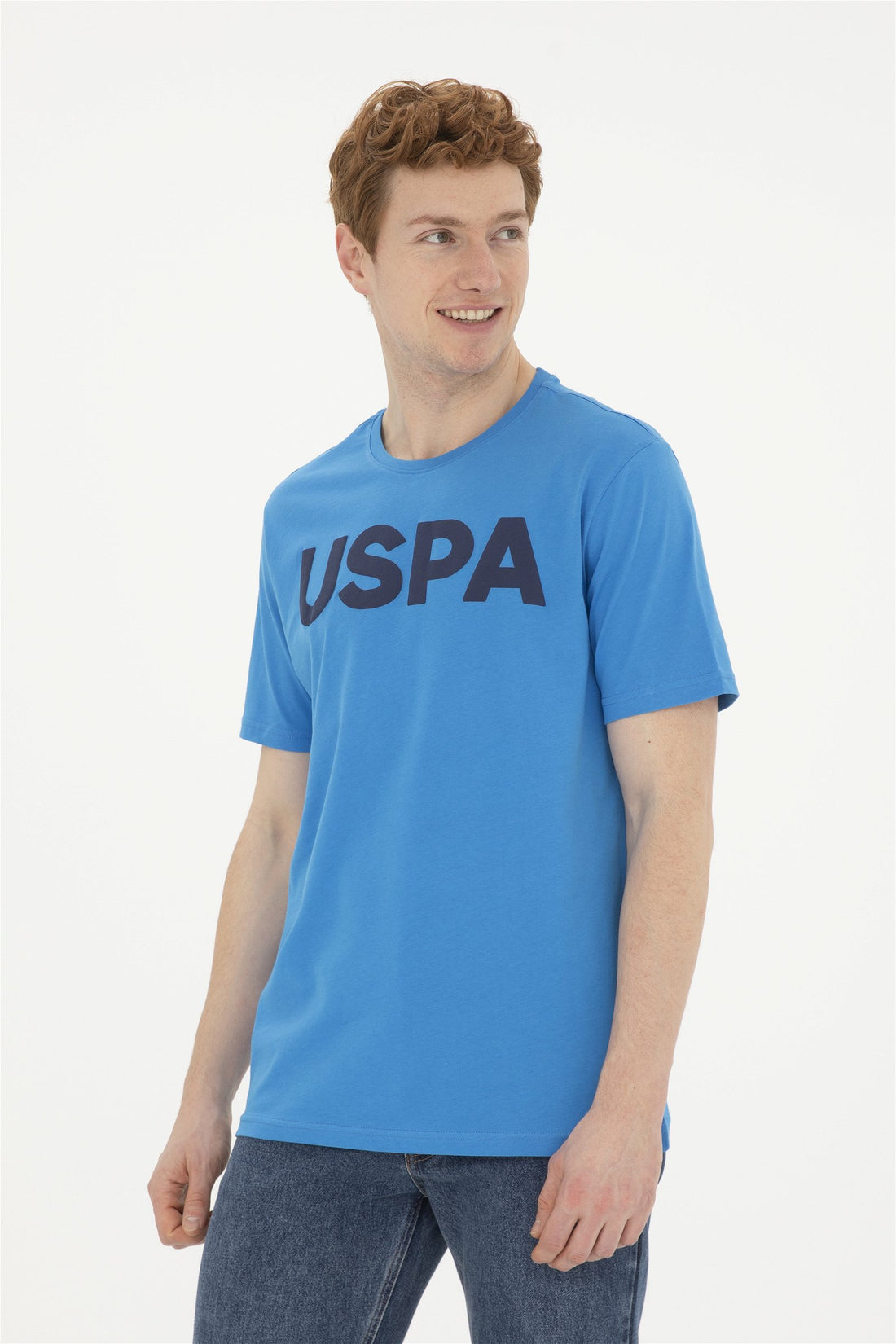 Round Neck T-Shirt With Uspa Logo_G081SZ0110 1795459_VR045_01