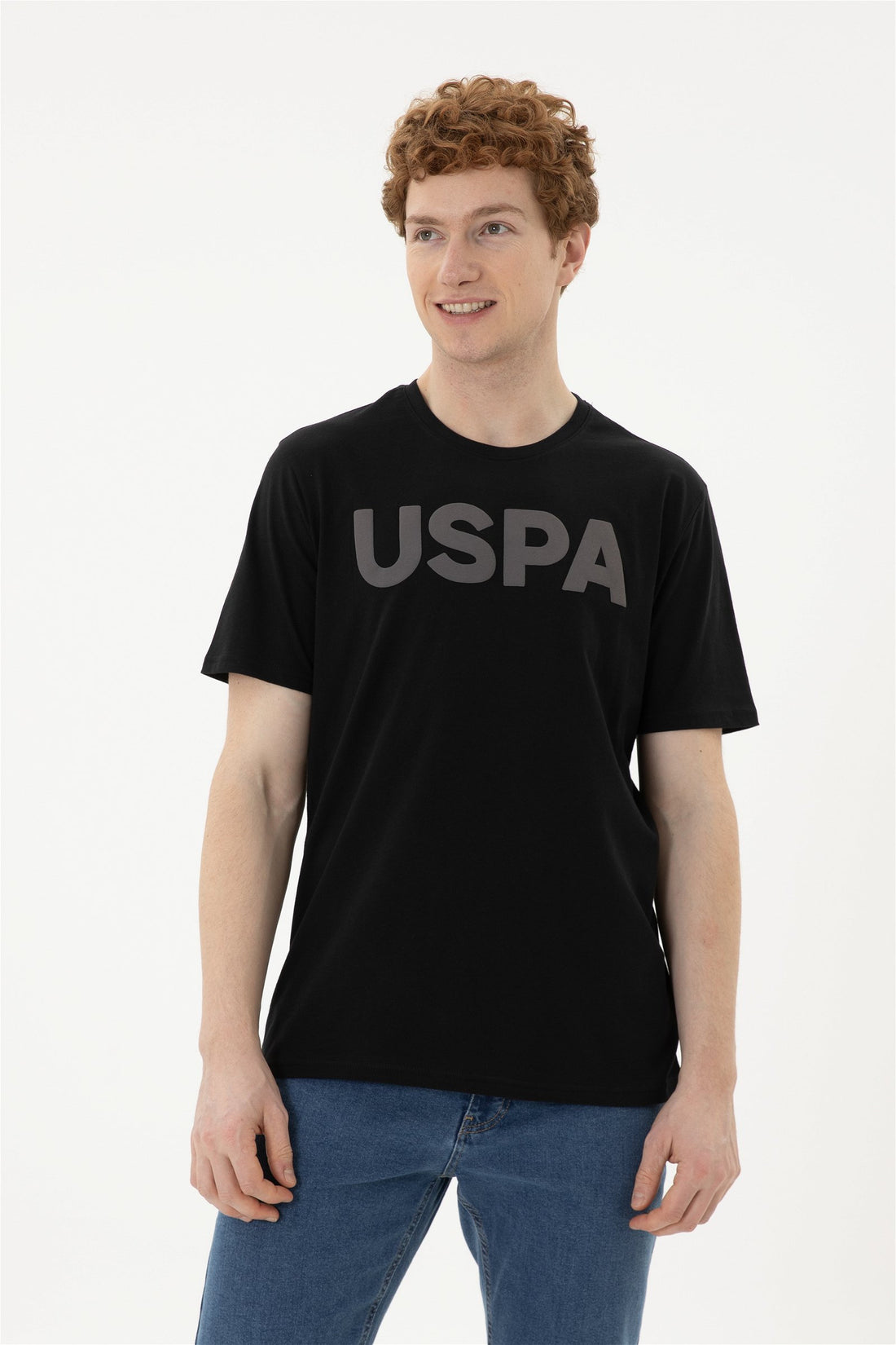 Round Neck T-Shirt With Uspa Logo_G081SZ0110 1795459_VR046_01