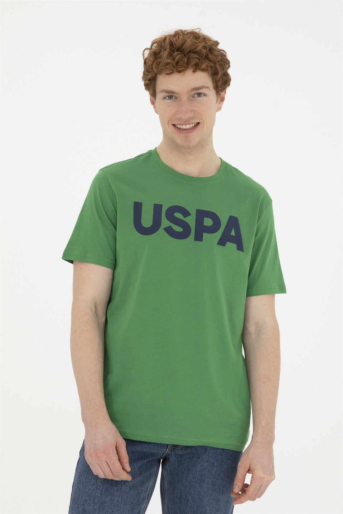 Round Neck T-Shirt With Uspa Logo_G081SZ0110 1795459_VR054_01