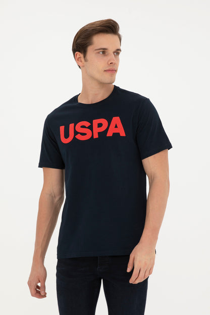 Round Neck T-Shirt With Uspa Logo_G081SZ0110 1795459_VR100_03