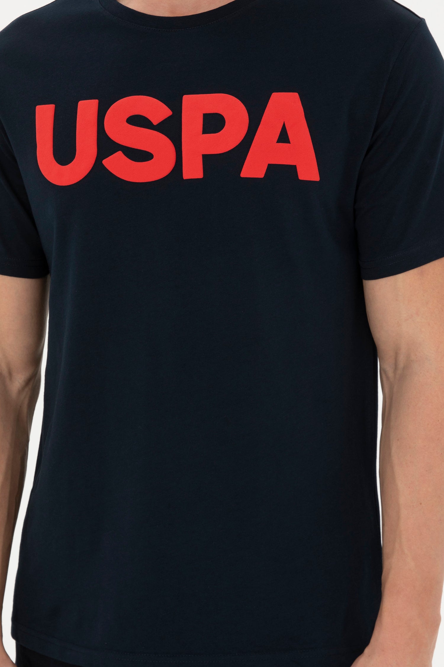 Round Neck T-Shirt With Uspa Logo_G081SZ0110 1795459_VR100_06