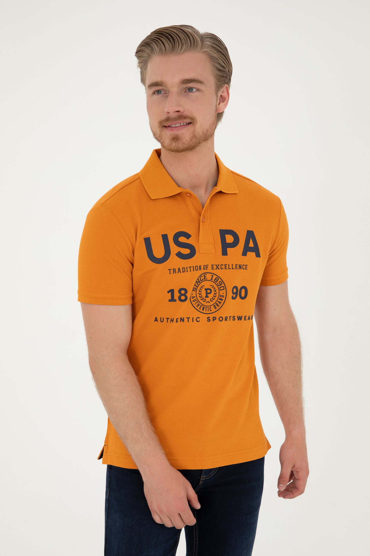 Orange Polo Shrt With Graphics_G081SZ0110 1825274_VR031_03