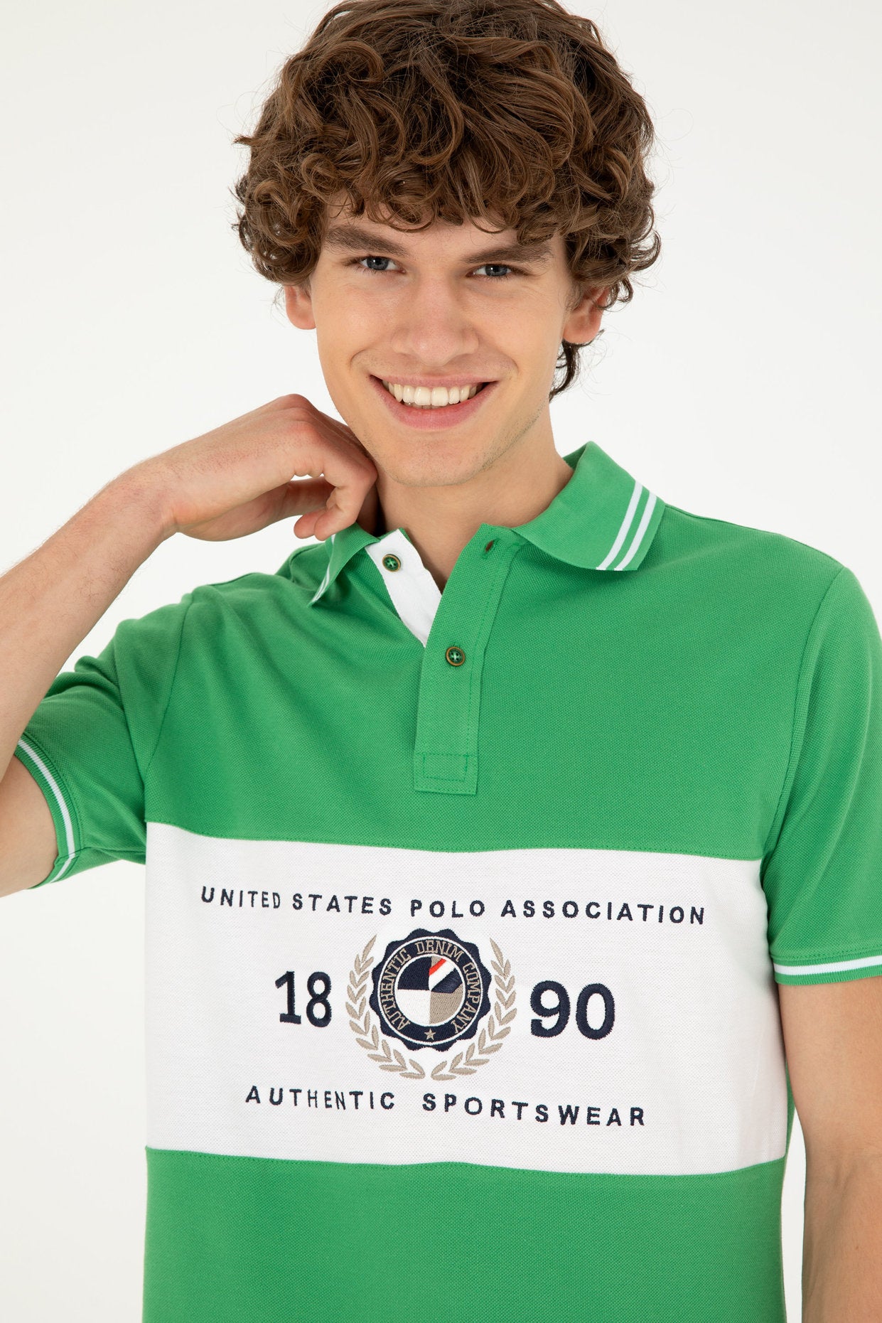 Green Polo Shirt With Design_G081SZ0110 1825446_VR054_02