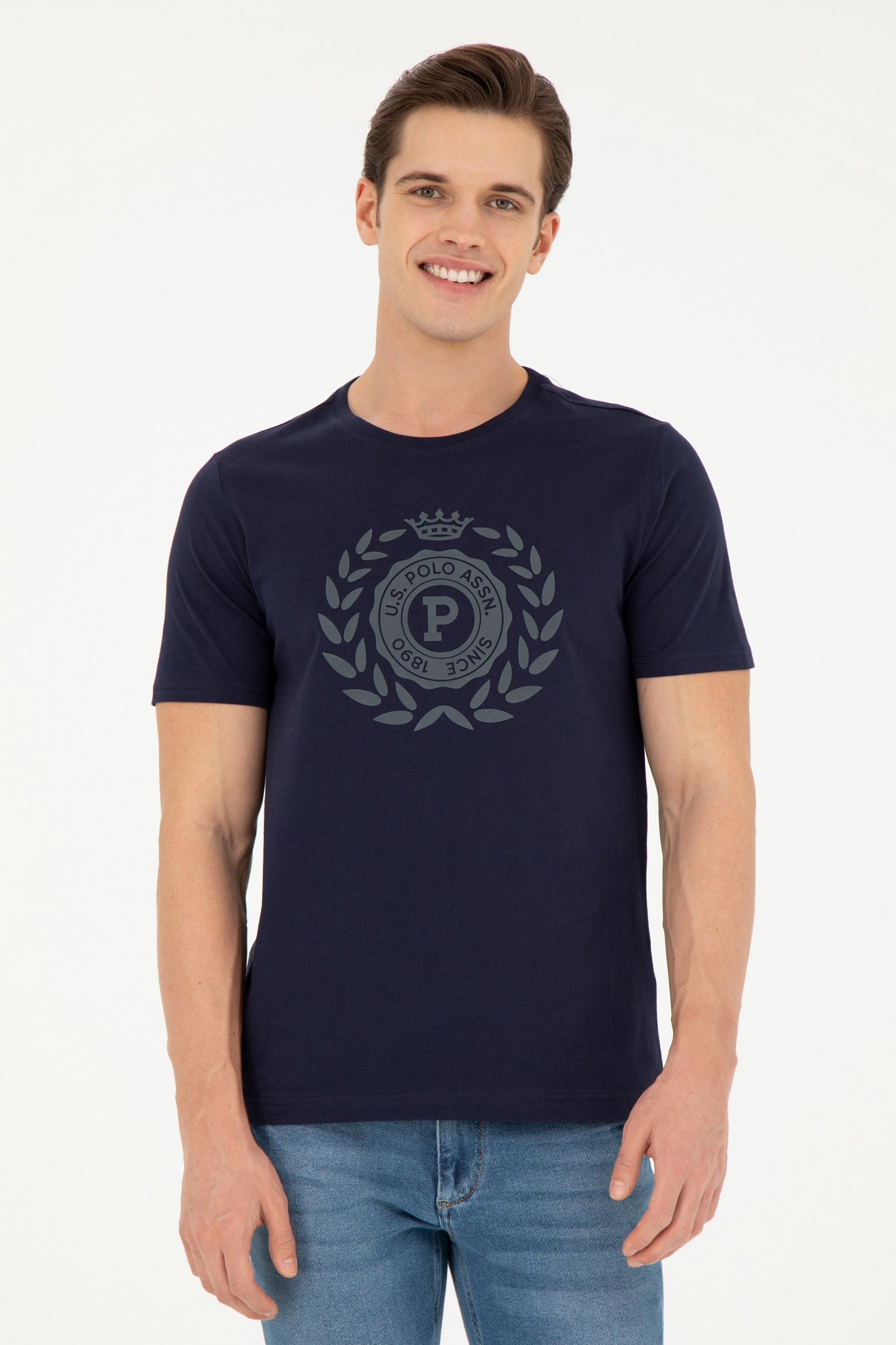 Men Dark Blue T-Shirt_G081SZ0110 1825487_VR033_02