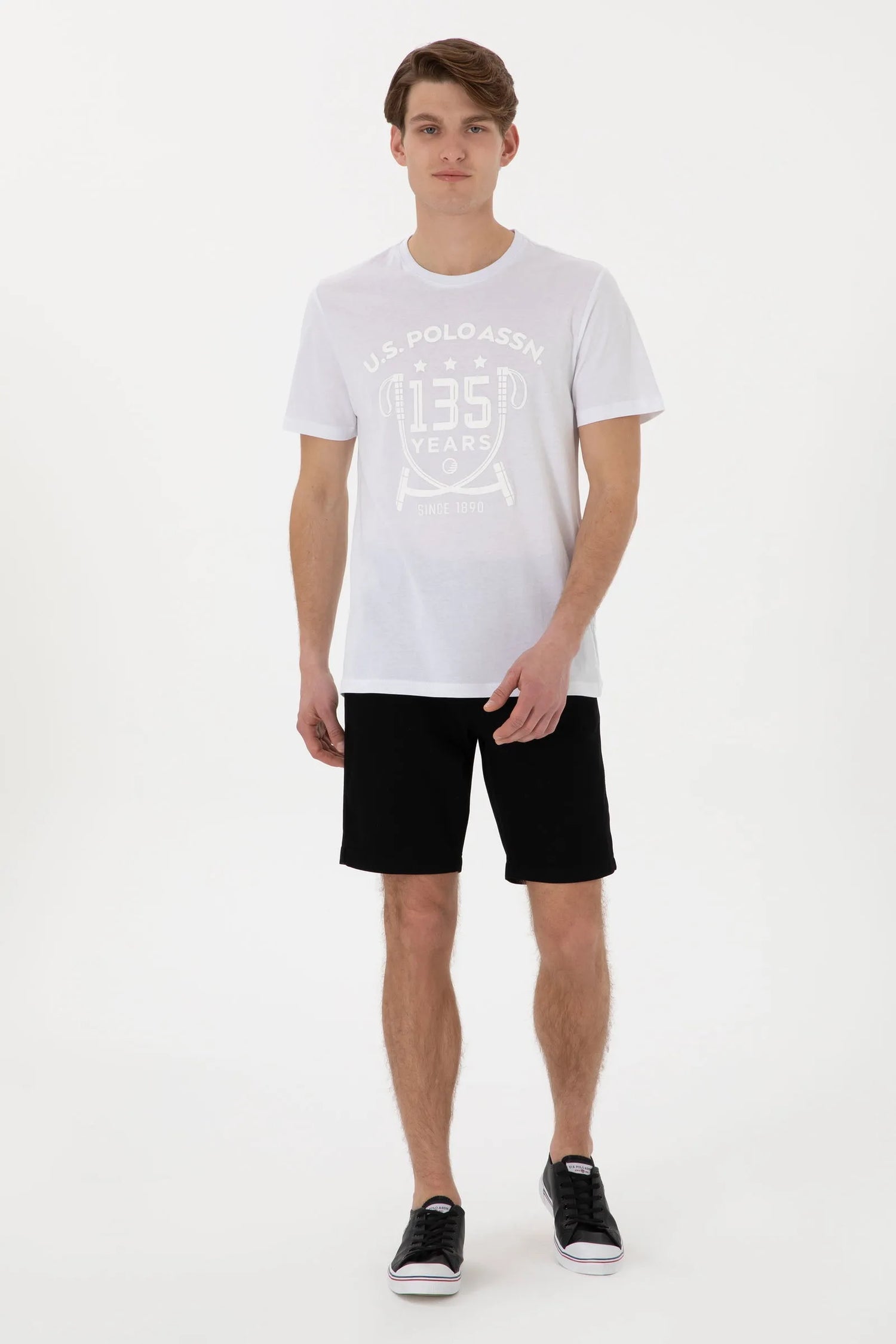 U.S. Polo Assn. Black Men Black Woven Bermuda Capri SKU: G081SZ0310 2098522_VR046 Image 01