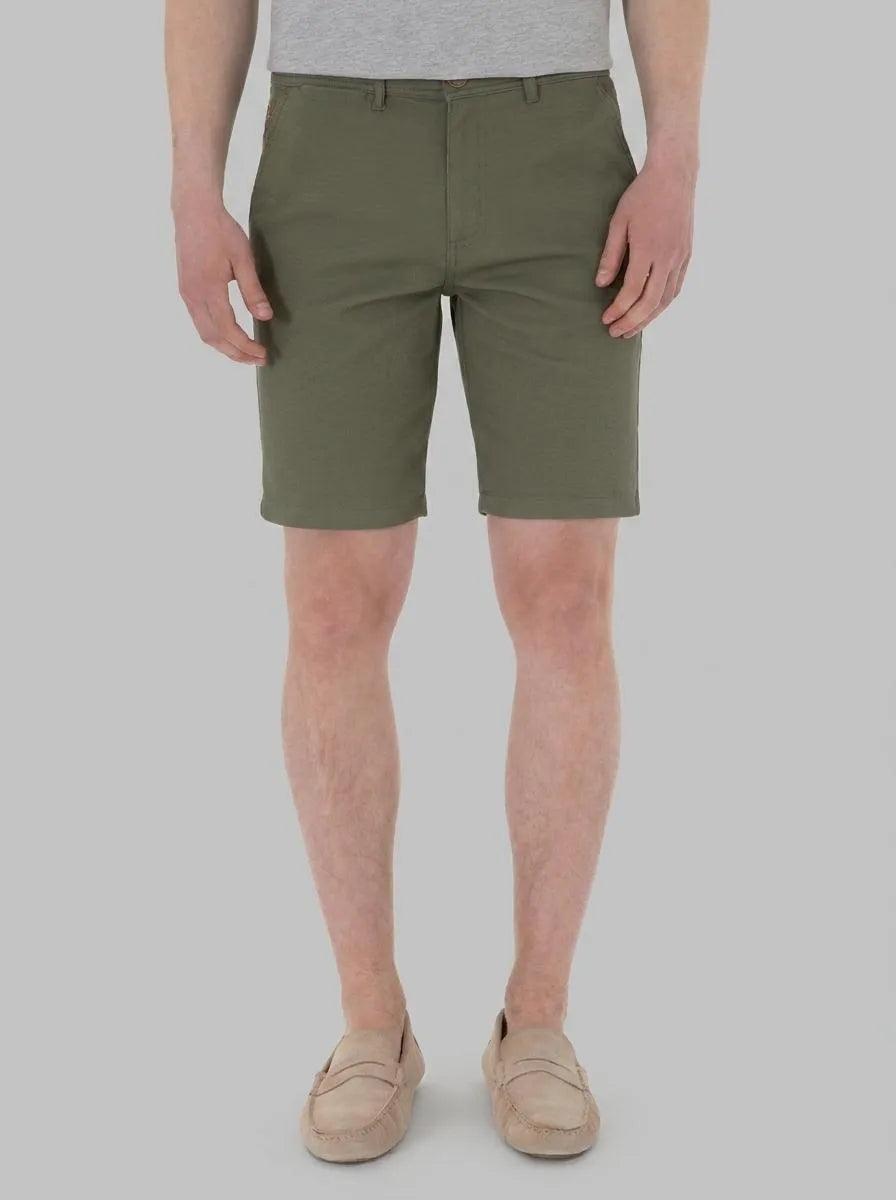 U.S. Polo Assn. Dark Khaki Men Dark Khaki Woven Bermuda Capri SKU: G081SZ0310 2098522_VR111 Image 00