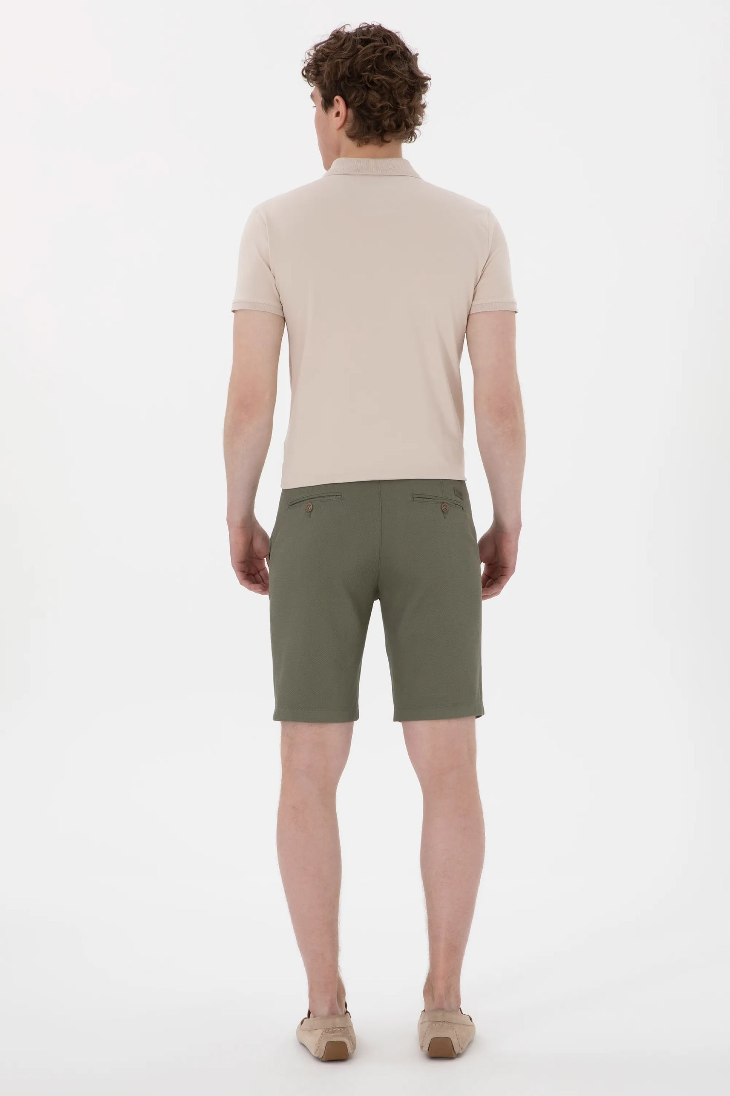 U.S. Polo Assn. Dark Khaki Men Dark Khaki Woven Bermuda Capri SKU: G081SZ0310 2098522_VR111 Image 04