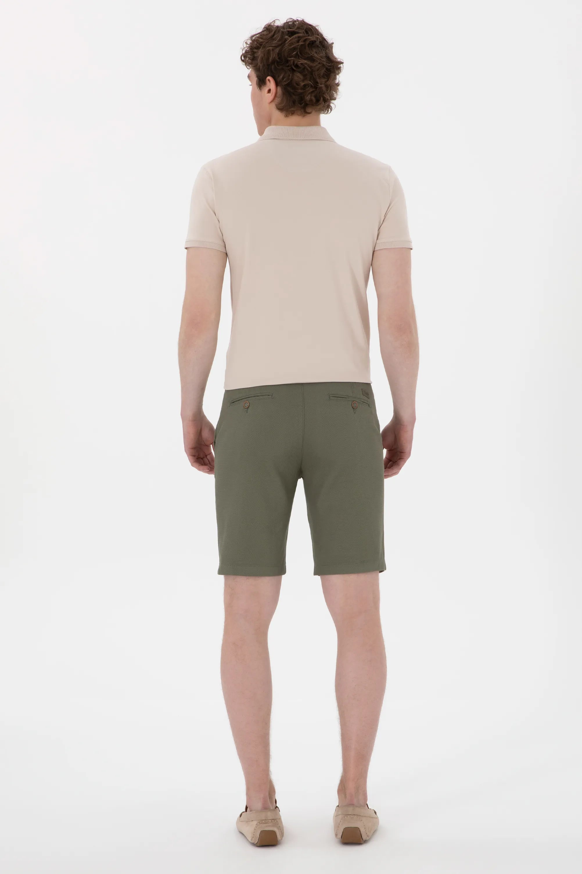 U.S. Polo Assn. Dark Khaki Men Dark Khaki Woven Bermuda Capri SKU: G081SZ0310 2098522_VR111 Image 04