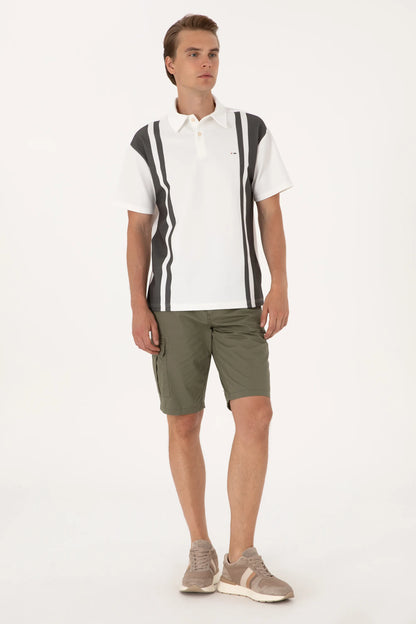 U.S. Polo Assn. Dark Khaki Men Dark Khaki Woven Bermuda Capri SKU: G081SZ0310 2108012_VR111 Image 03