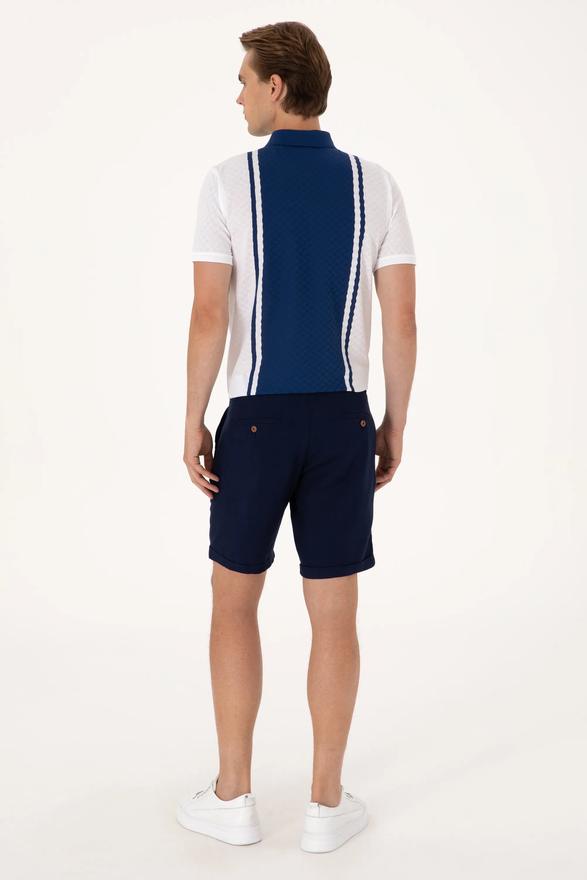 U.S. Polo Assn. Navy Blue Men Navy Blue Woven Bermuda Capri SKU: G081SZ0310 2108272_VR033 Image 04