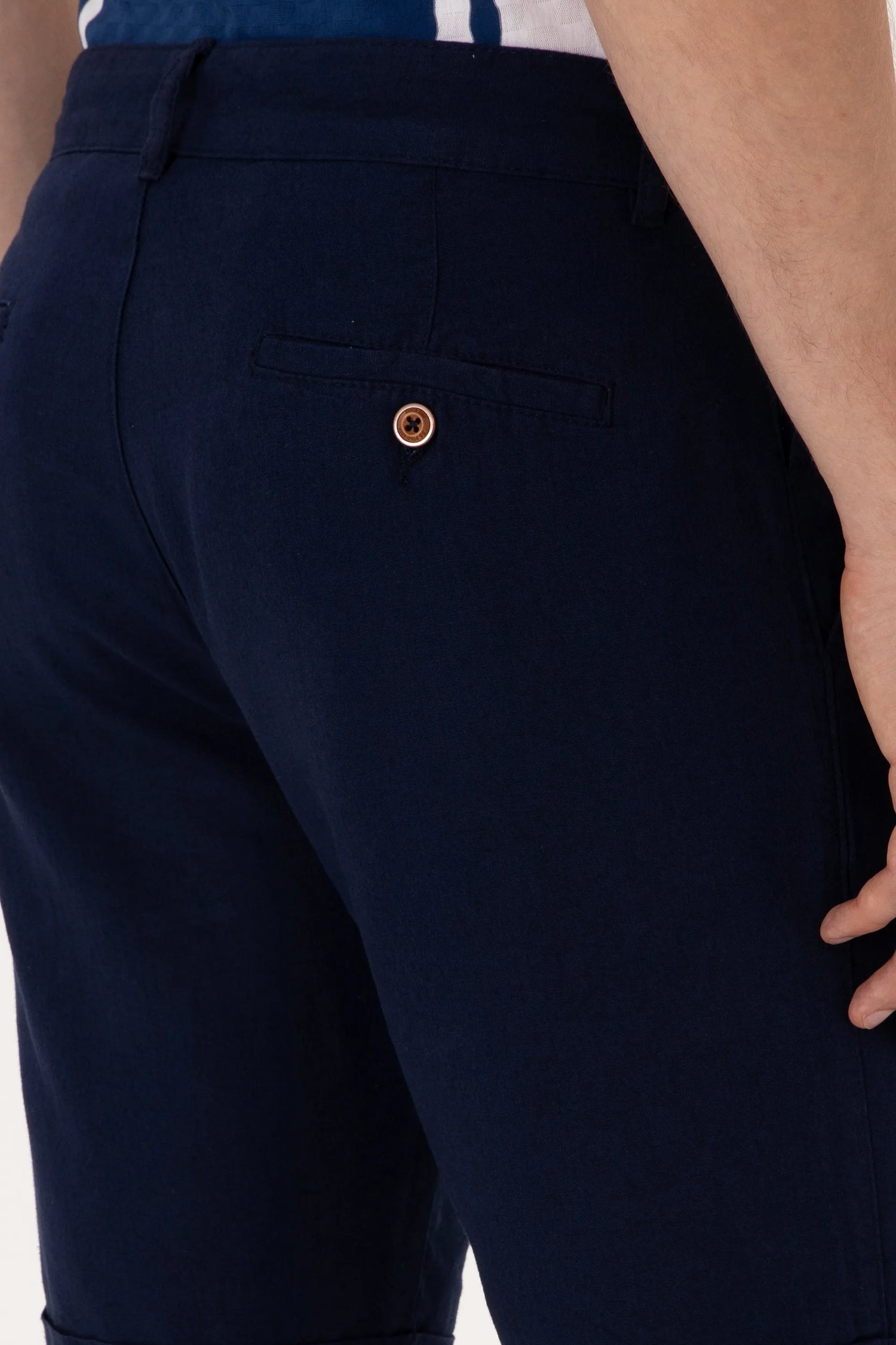 U.S. Polo Assn. Navy Men Navy Woven Bermuda Capri SKU: G081SZ0310 2108272_VR033 Image 06