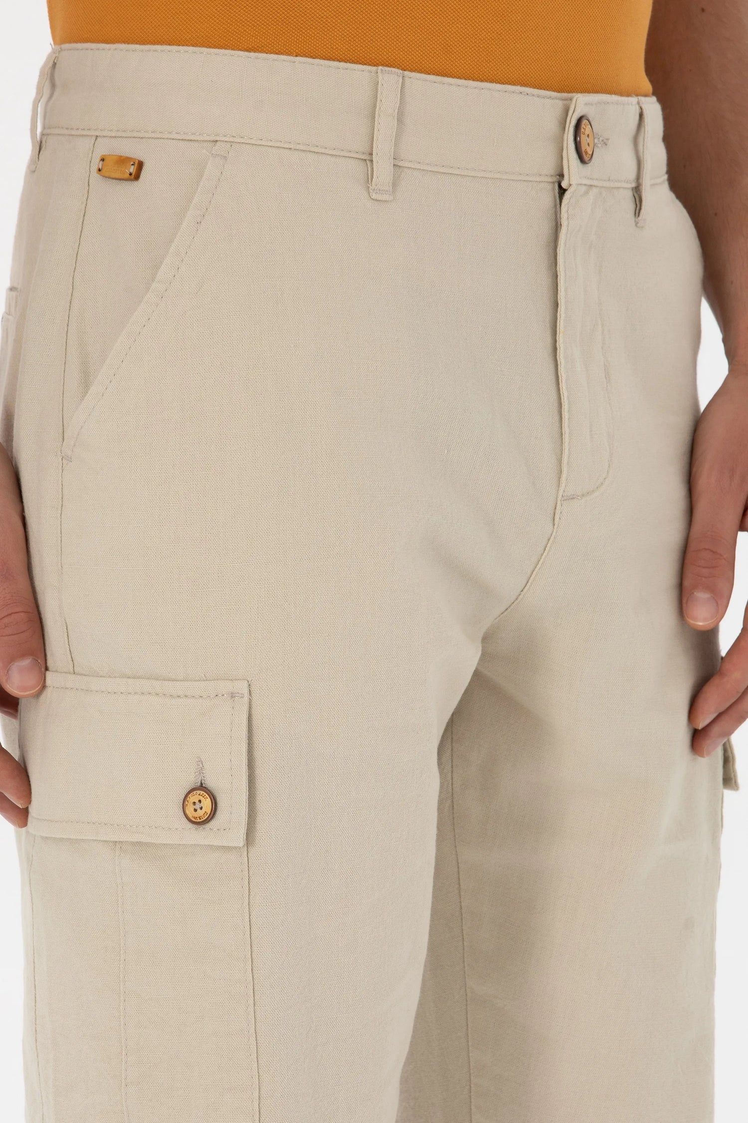 U.S. Polo Assn. Stone Men Stone Woven Bermuda Capri SKU: G081SZ0310 2120334_VR049 Image 05