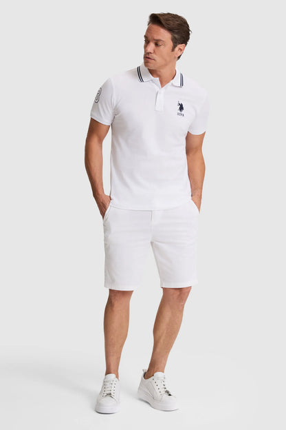 U.S. Polo Assn. White Men White Jersey Bermuda Shorts SKU: G081SZ0310 PU-8795_VR013 Image 01