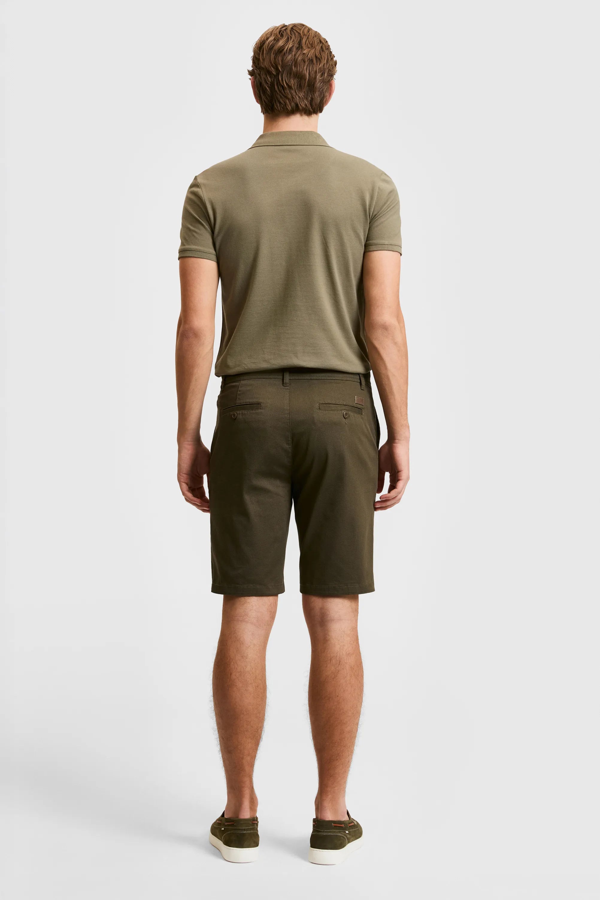 U.S. Polo Assn. Dark Khaki Men Dark Khaki Woven Bermuda Capri SKU: G081SZ0310 PU-8795_VR111 Image 04