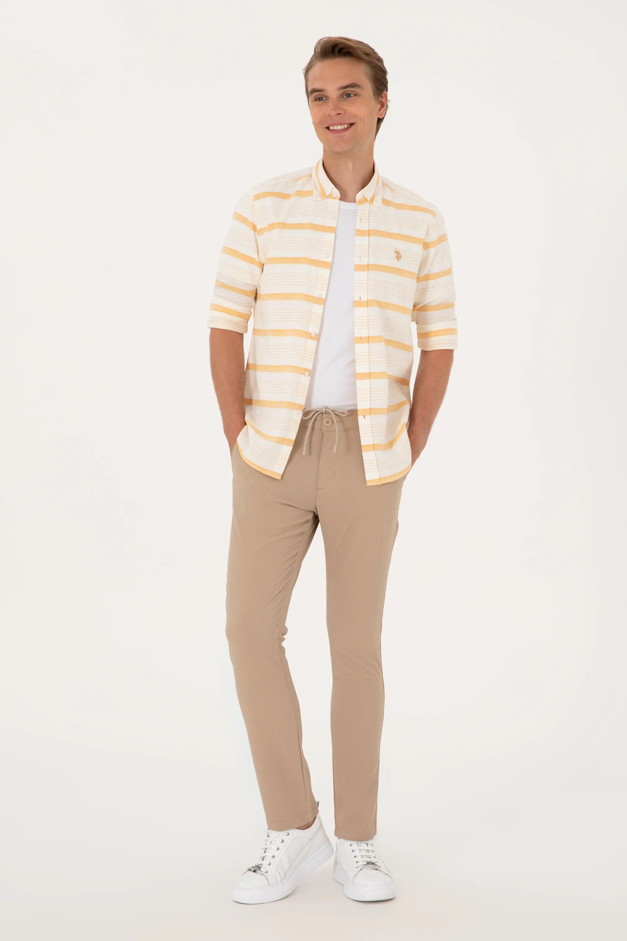 U.S. Polo Assn. Beige Men Beige Chinos SKU: G081SZ0780 2108119_VR011 Image 03