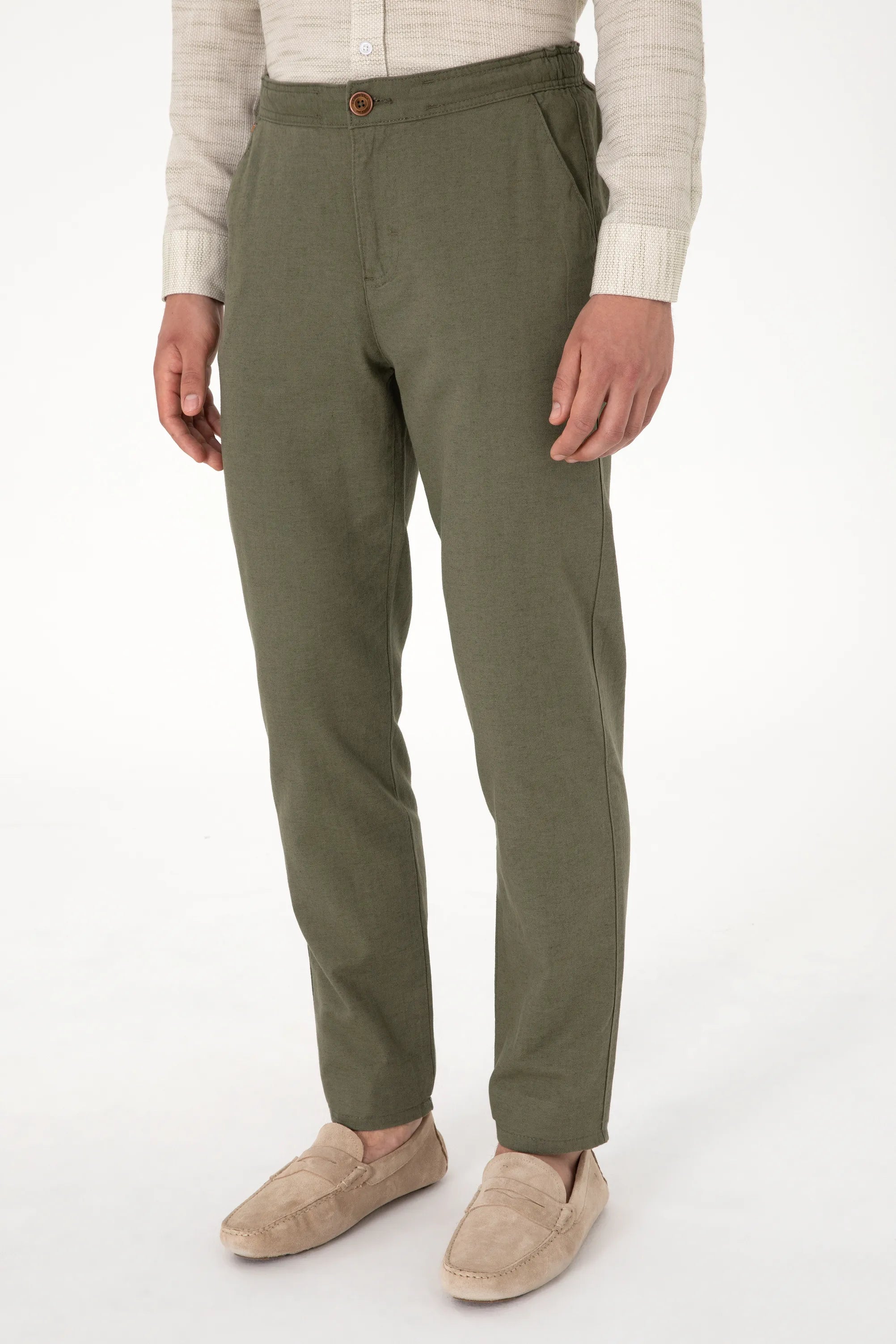 U.S. Polo Assn. Dark Khaki Men Dark Khaki Chinos SKU: G081SZ0780 2115343_VR111 Image 02