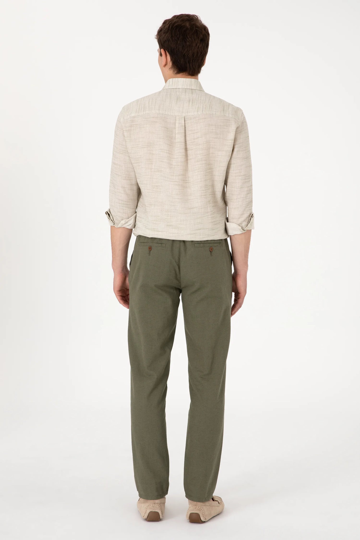 U.S. Polo Assn. Dark Khaki Men Dark Khaki Chinos SKU: G081SZ0780 2115343_VR111 Image 04