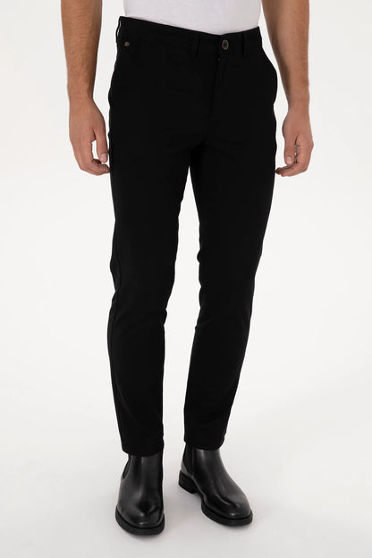 U.S. Polo Assn. Black Men Black Slim Fit Chino Trousers SKU: G081SZ0780 2237501_VR046 Image 02