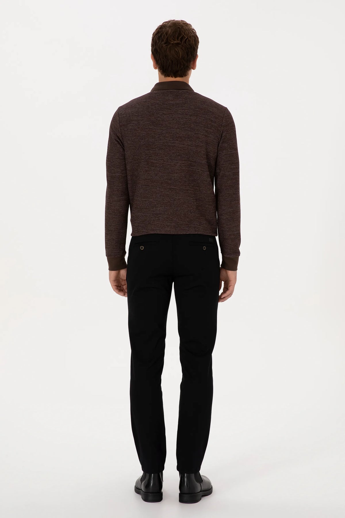 U.S. Polo Assn. Black Men Black Slim Fit Chino Trousers SKU: G081SZ0780 2237501_VR046 Image 04