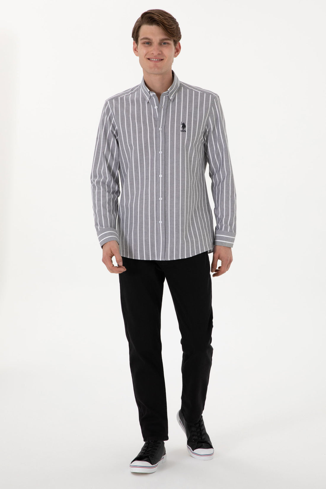 U.S. Polo Assn._Black Denim Trouser_G081SZ0800 2093133_DN0027_01