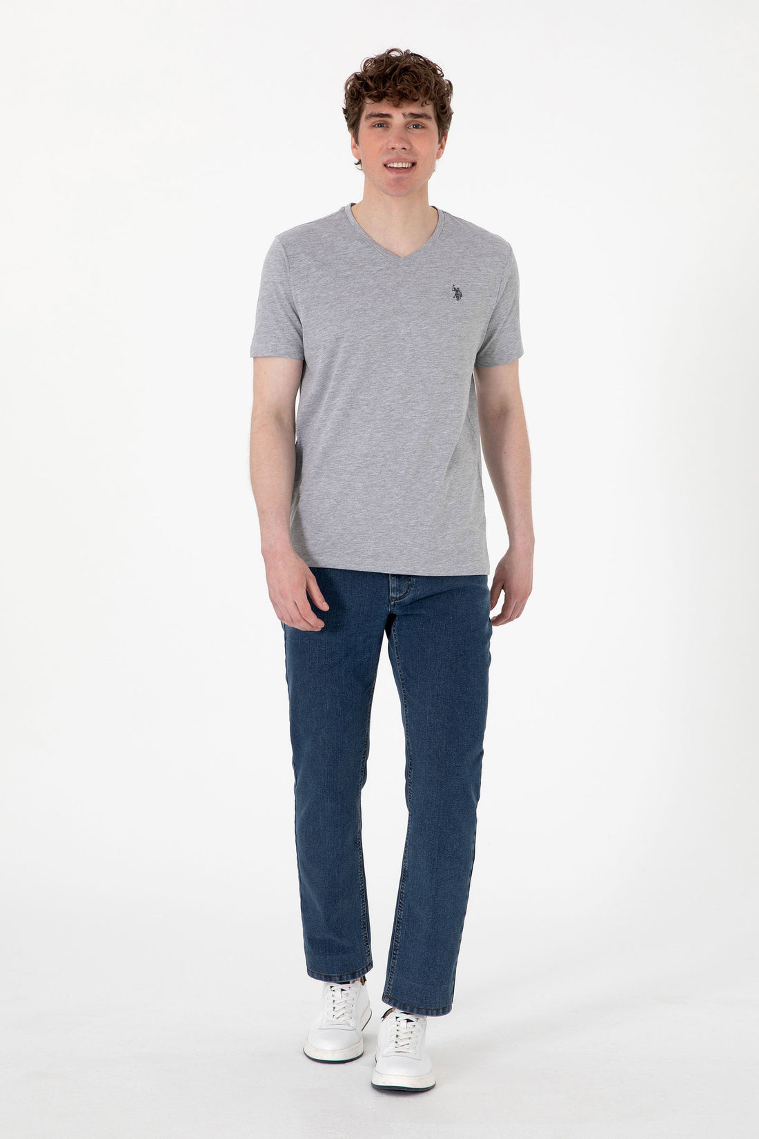 U.S. Polo Assn._Green Denim Trouser_G081SZ0800 2100626_DN0030_01