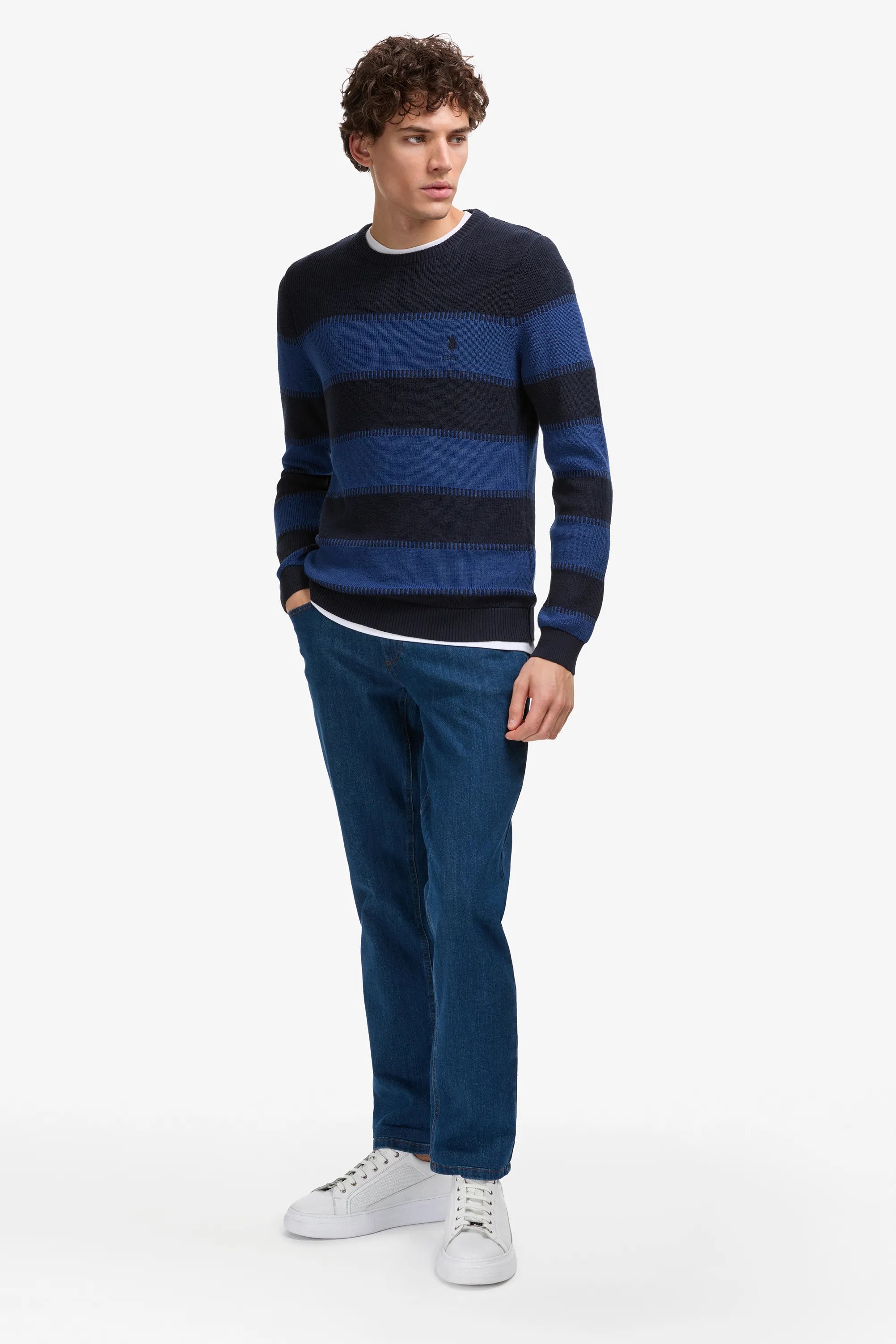 U.S. Polo Assn. Mid Blue Men Mid Blue Denim Trouser SKU: G081SZ0800 2226203_DN0022 Image 03