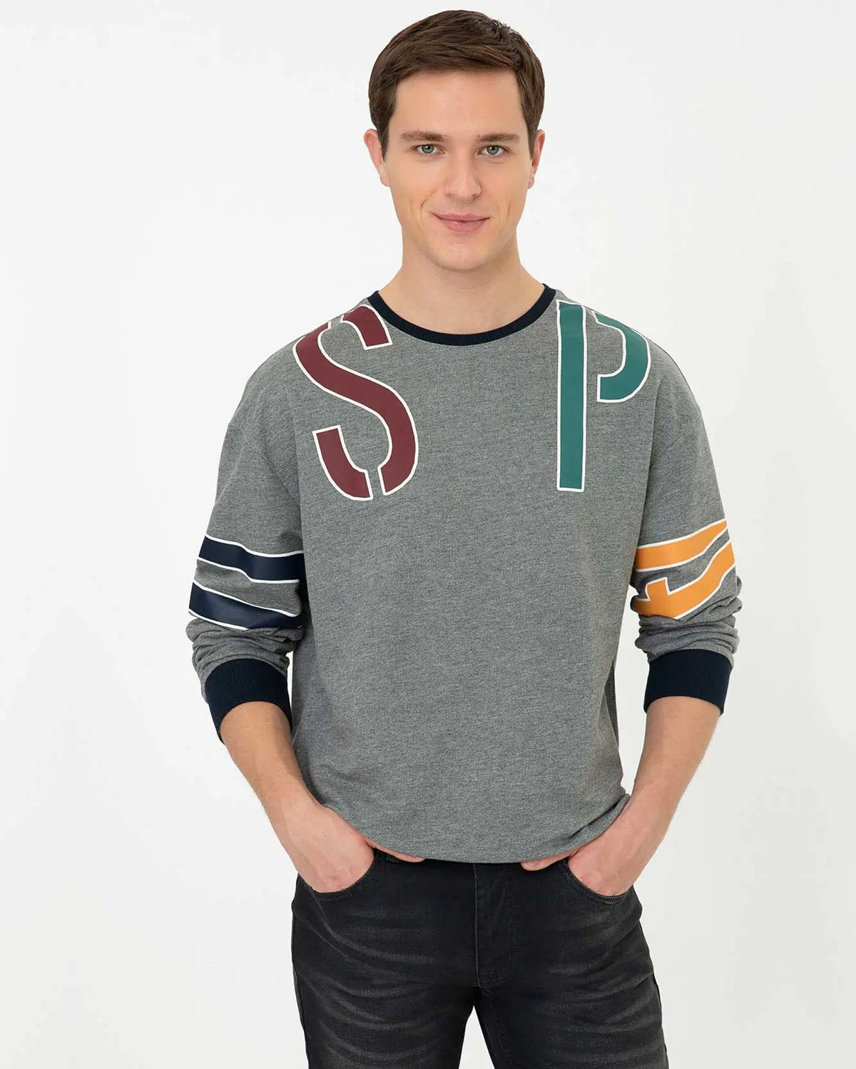 Dark Grey Sweat Shirt - BEVAVA