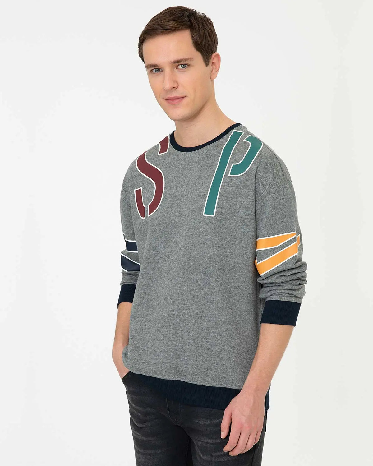 Dark Grey Sweat Shirt - BEVAVA