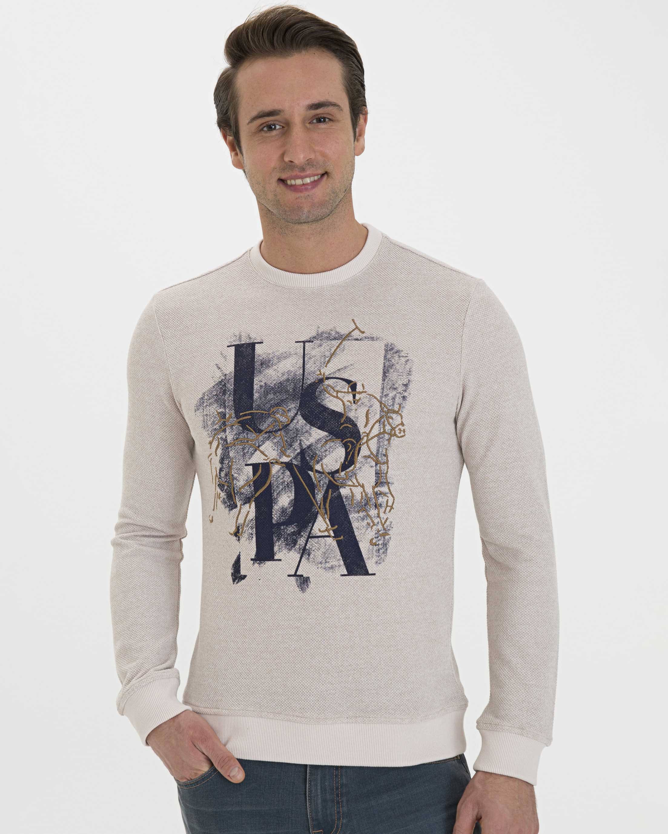 Beige Sweat Shirt U.S. Polo Assn.