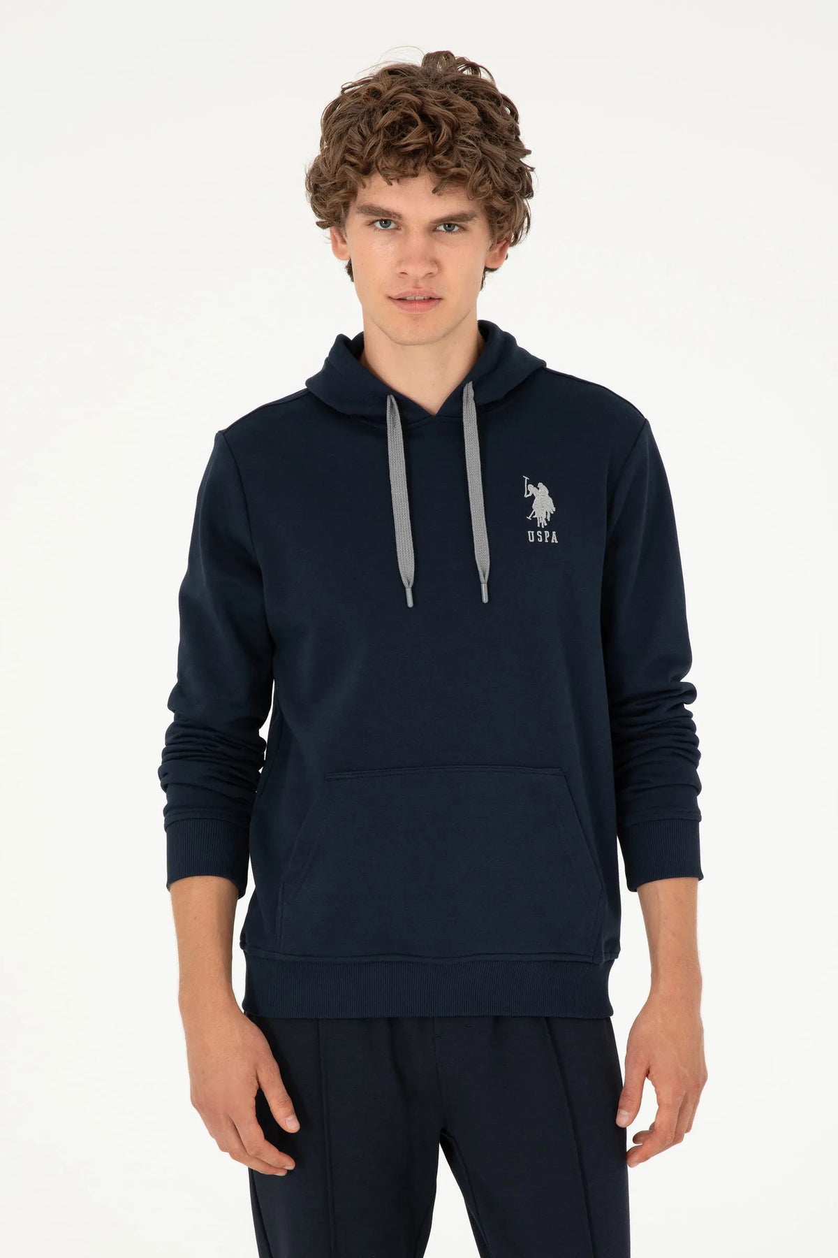 U.S. Polo Assn. Navy Men Navy Drawstring Hoodie SKU: G081SZ0820 1926894_VR033 Image 01