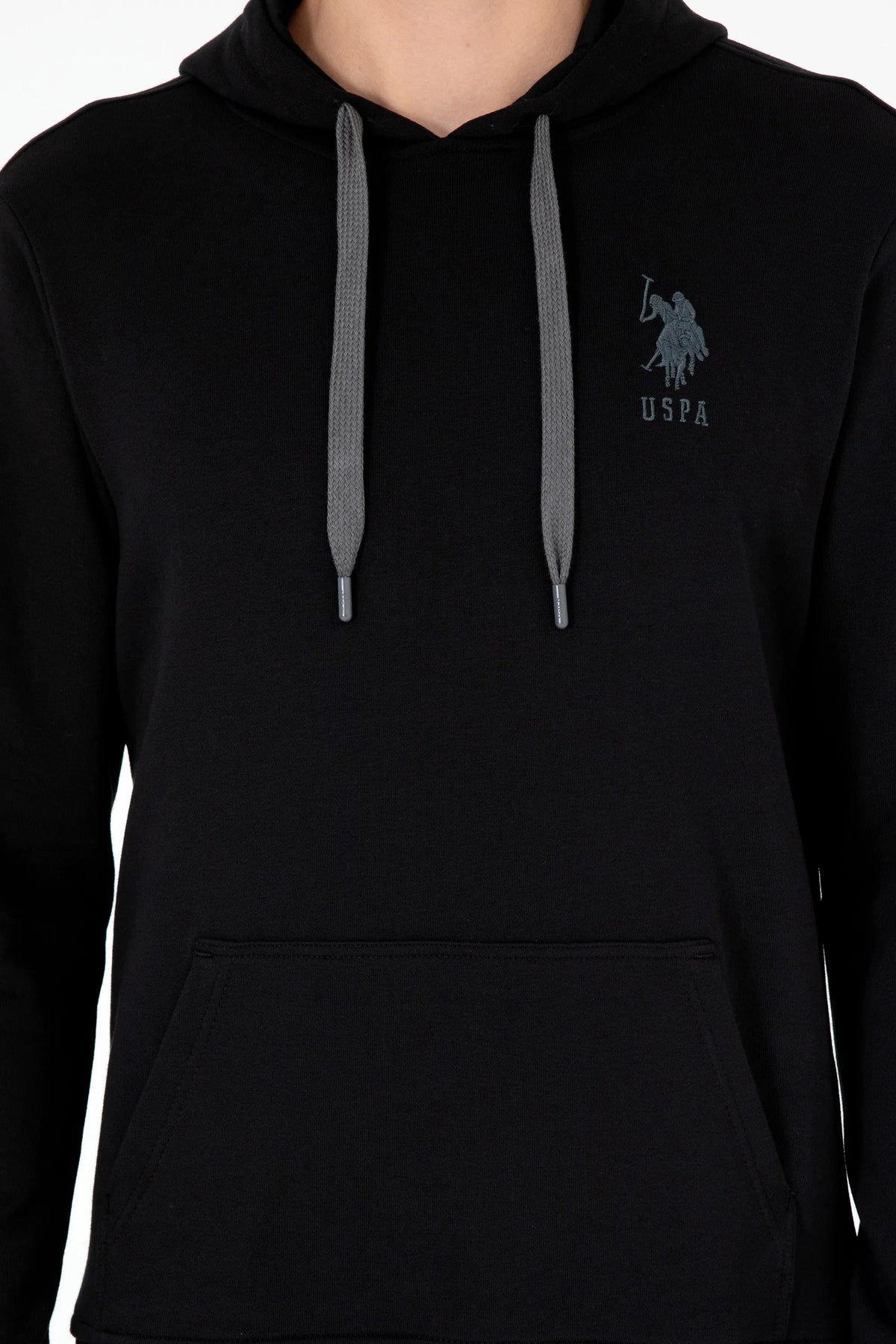 U.S. Polo Assn. Black Men Black Drawstring Hoodie SKU: G081SZ0820 1926894_VR046 Image 06