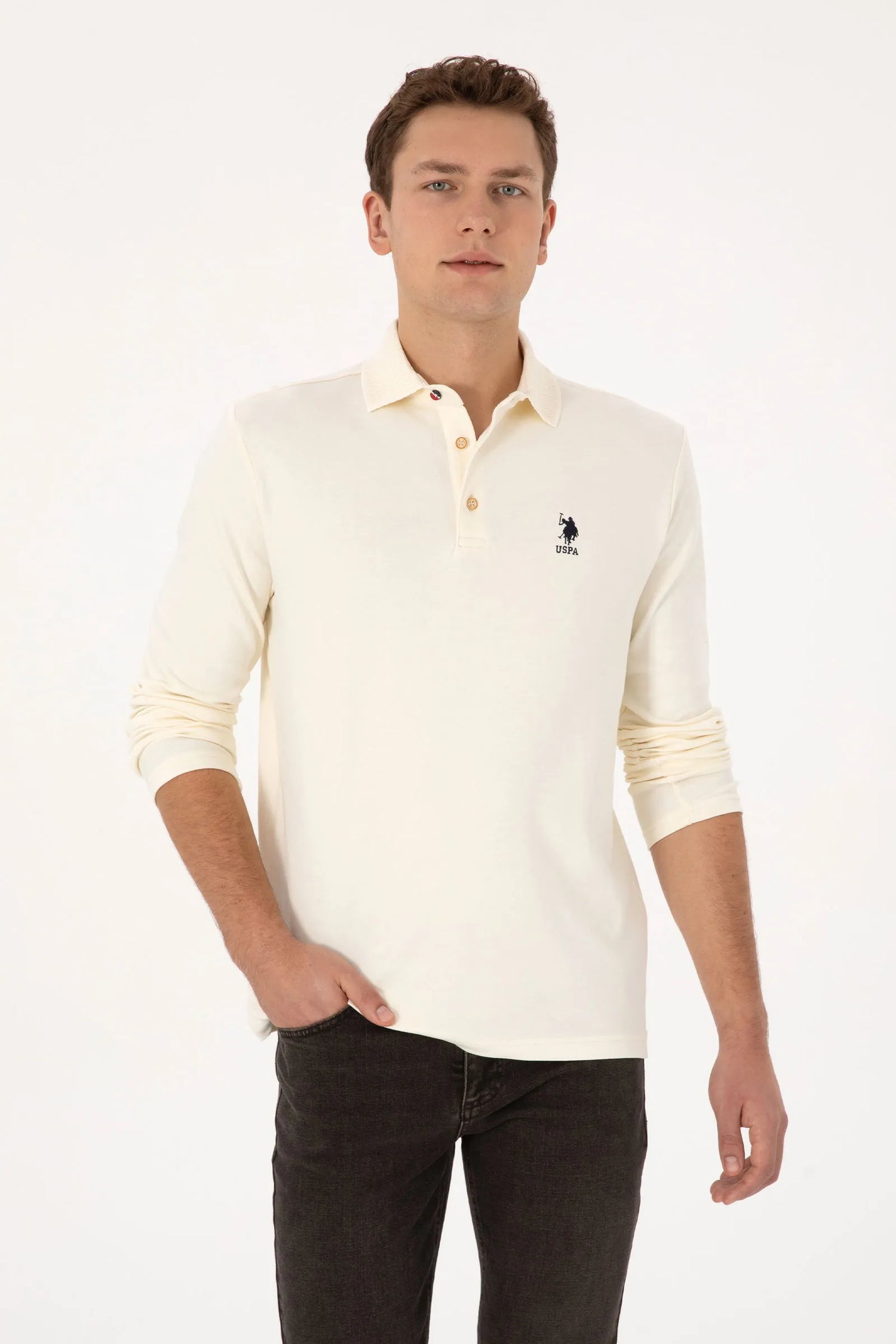 U.S. Polo Assn._Pearl_Pearl Long Sleeve Polo Shirt_G081SZ0820 2225618_VR256_01