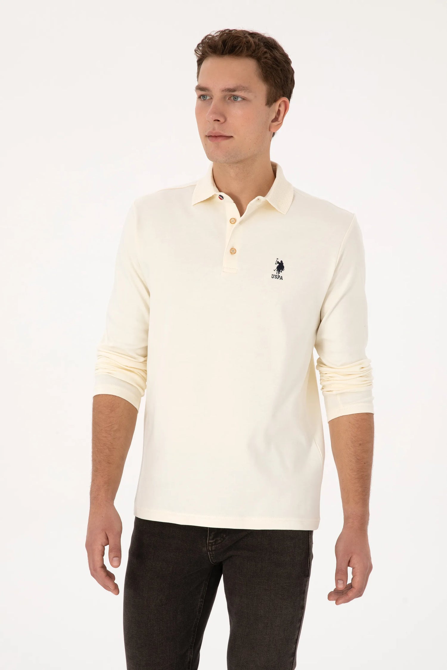 U.S. Polo Assn._Pearl_Pearl Long Sleeve Polo Shirt_G081SZ0820 2225618_VR256_03