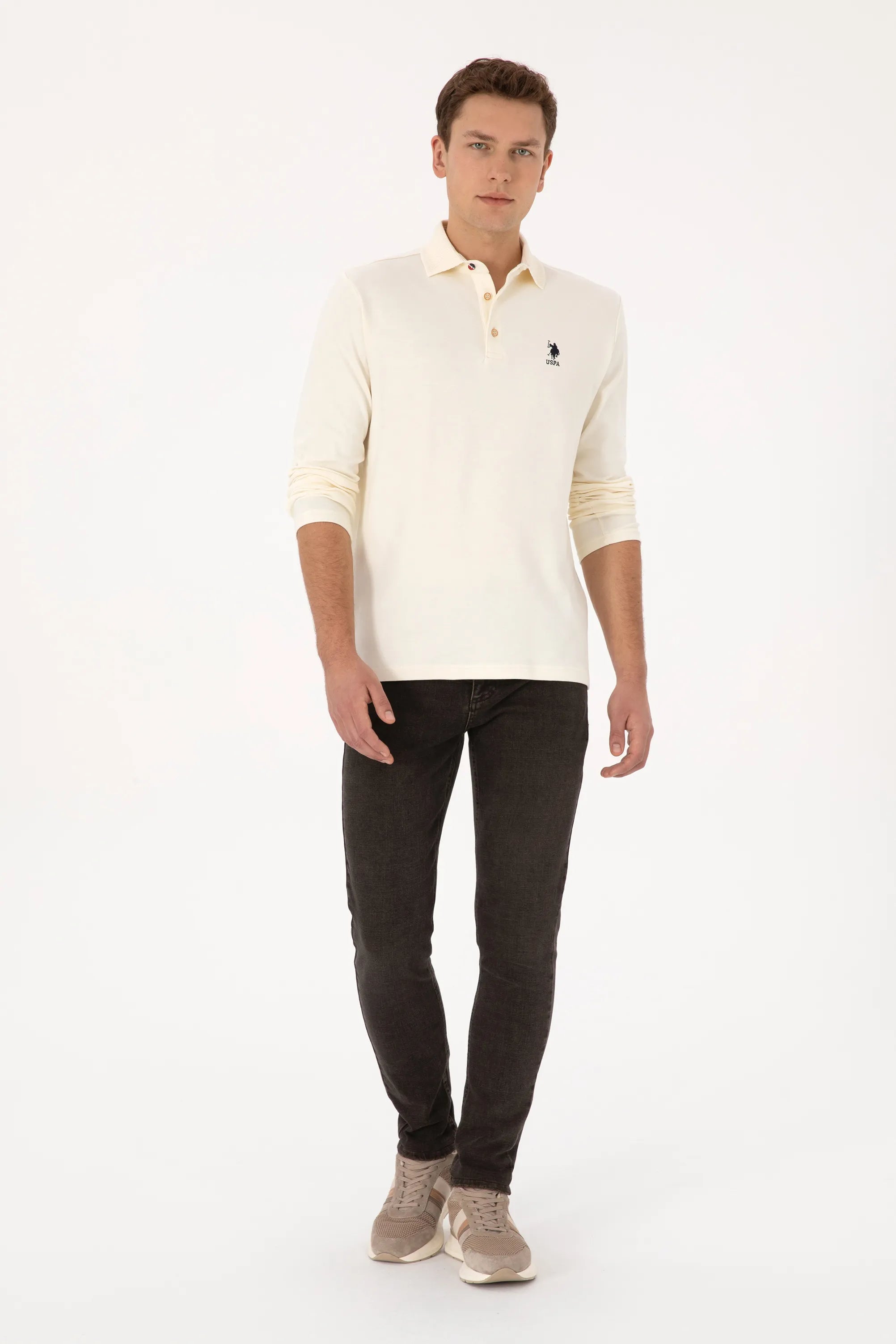 U.S. Polo Assn._Pearl_Pearl Long Sleeve Polo Shirt_G081SZ0820 2225618_VR256_04