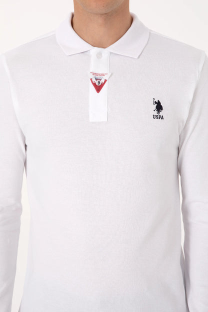 U.S. Polo Assn._White_White Long Sleeve Polo Shirt_G081SZ0820 2225638_VR013_06