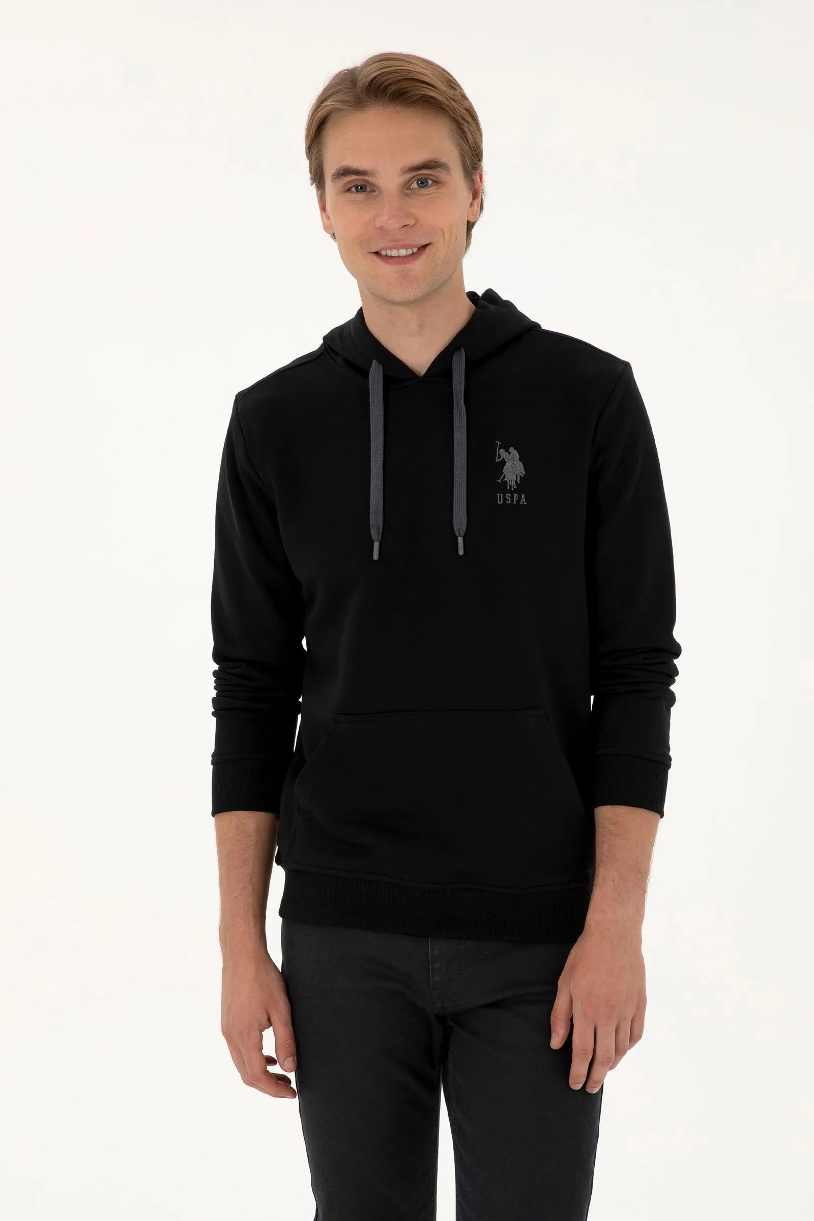 U.S. Polo Assn._Black_Black Hoodie With Logo_G081SZ0820 2225794_VR046_01