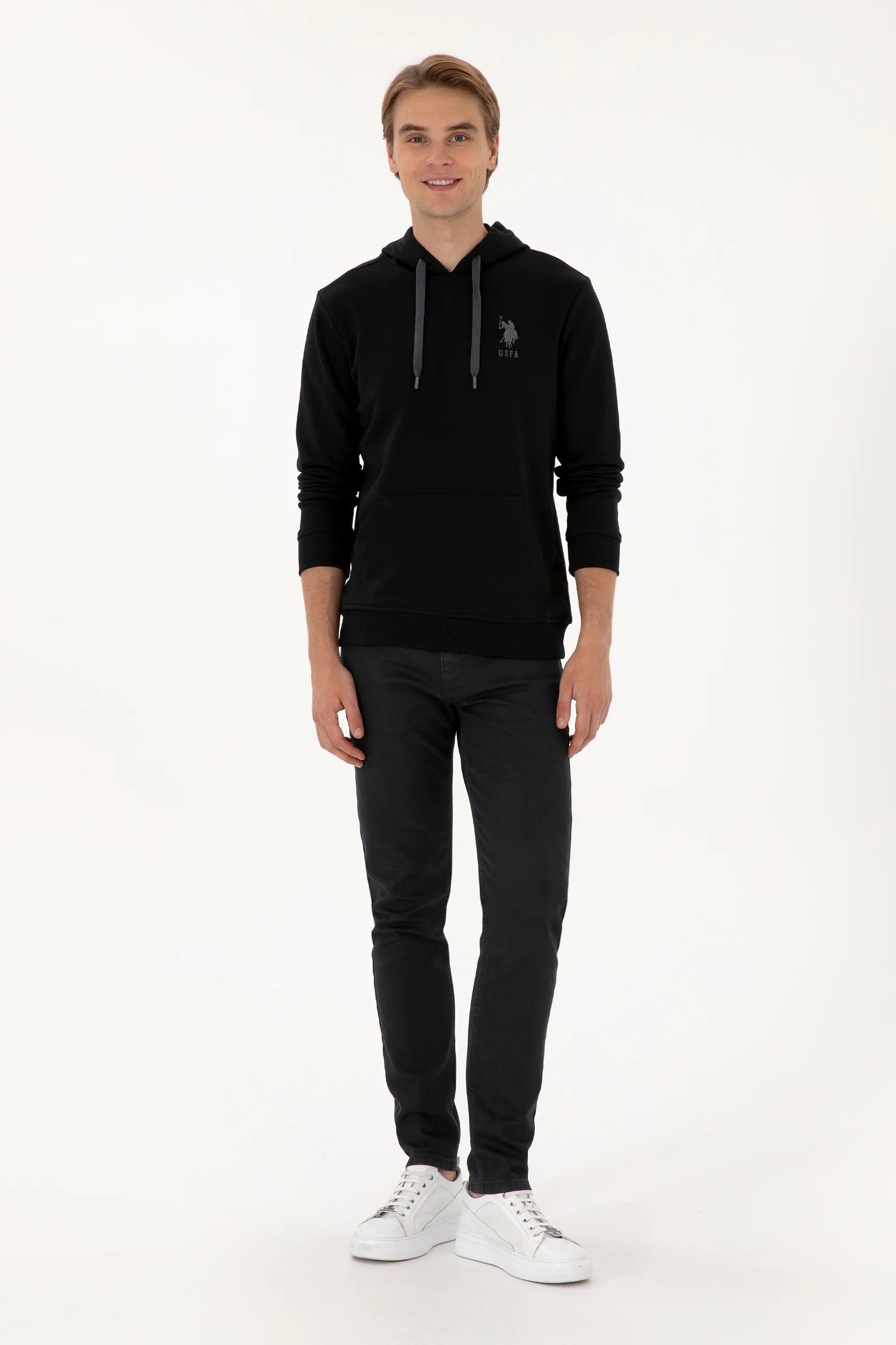 U.S. Polo Assn._Black_Black Hoodie With Logo_G081SZ0820 2225794_VR046_04